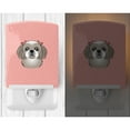thumbnail image 2 of Caroline's Treasures BB1250CNL Checkerboard Pink Gray Silver Shih Tzu Ceramic Night Light, 6x4x3", multicolor, 2 of 2