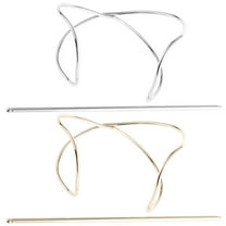 Hair Bun Clips Accessories Gold Clip Women Holder Thick Vintage Circle Girls Metal Sticks Buns Cuffs Slide Stick Pin