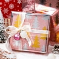thumbnail image 6 of DFA Reversible Christmas Wrapping Paper Roll - 17 Inch X 32.8 Feet - Pink with Gold & Silver Trees, Red Snowflake, Metallic Foil Design for Christmas, Holiday, Party, Celebration, 6 of 15