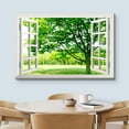 thumbnail image 3 of wall26 Canvas Print Wall Art Window View of Field of Green Flowers Nature Wilderness Photography Realism Rustic Scenic Colorful Relax/Calm Ultra for Living Room, Bedroom, Office - 32"x48", 3 of 5