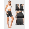 thumbnail image 4 of TRYSIL Women's Biker Shorts Inseam 8" High Waist Yoga pants Workout Gym Running Volleyball Spandex Shorts with Pockets, 4 of 7