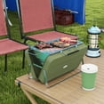 thumbnail image 2 of Outsunny Portable Mini Charcoal Barbecue Grill with Suitcase Shell, Green, 2 of 10