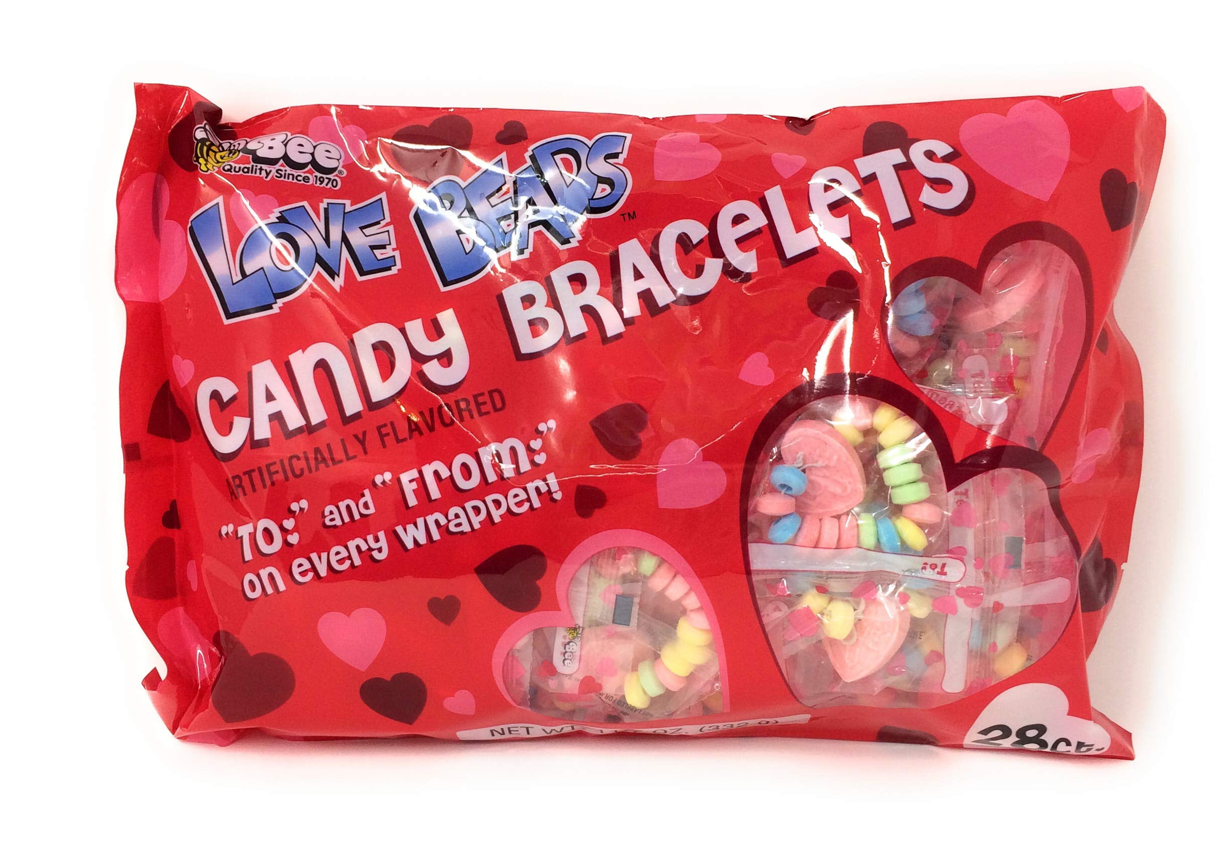 Love Beads Candy Bracelets! Individually Wrapped 28 ct