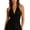 Black04, variant on Womens Workout Tops Deep V Halter Tank Top, Front Twist Knot Sleeveless Slim Fit Solid Cami Vest, Stretchy Summer Casual Wrap Top Womens Summer Tops