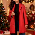 thumbnail image 3 of Girls Trench Coat Single Breasted Wool Dress Coats Winter Long Windbreaker Overcoat for Kids, 3 of 6