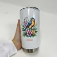 thumbnail image 3 of Custom Indigo Bunting Bird Tumbler 20oz With Handle And Straw - Stainless Steel Coffee Cup With Lid - Personalized Travel Mug For Women Girls - Animal Gift Idea 37enHD, 3 of 6