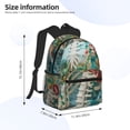 thumbnail image 4 of Lsque Vintage Print Island Skull Classic Casual Backpack - Large Capacity Water-Resistant Backpack for School, Work, Travel, and Outdoor Activities, 4 of 8