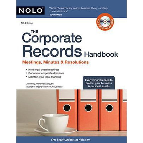 Pre-Owned The Corporate Records Handbook: Meetings, Minutes & Resolutions (Paperback) 1413312039 9781413312034