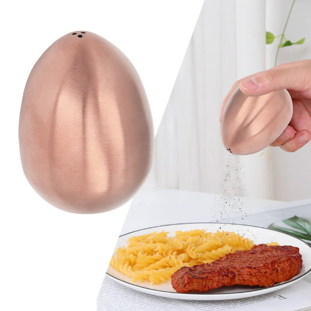 Saltadora De Pimienta En Forma De Huevo De Acero Inoxidable, Decora Tu Cocina Con Frasco De Especias, Más Fácil De Distinguir, Sazonamiento De Tiendas, Para Uso En El Hogar,