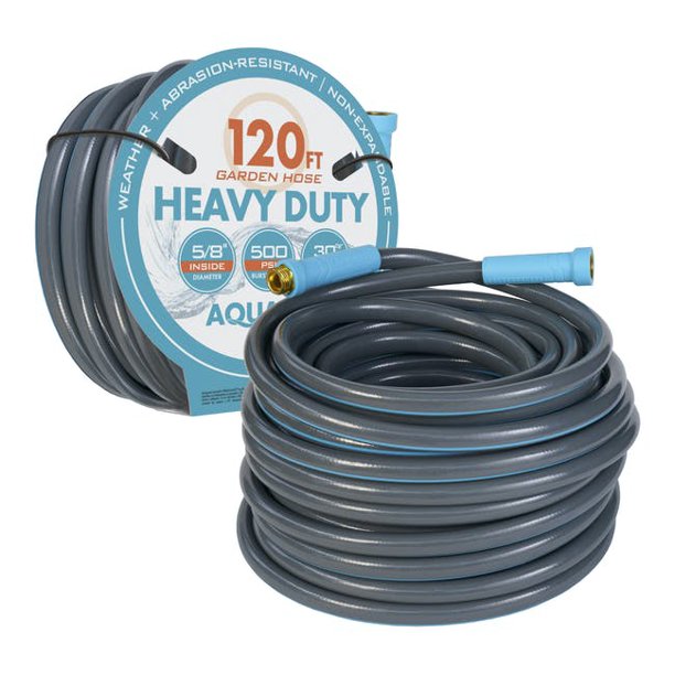 Aqua Joe AJHD12058 Heavy Duty Garden Hose , 120 ft , 5/8 in , Kink