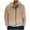 Khaki, variant on Plush Fleece Sherpa Jackets for Mens Fluffy Fuzzy Warm Hooded Coat Long Sleeve Zipper Fashion Fall Winter Tops