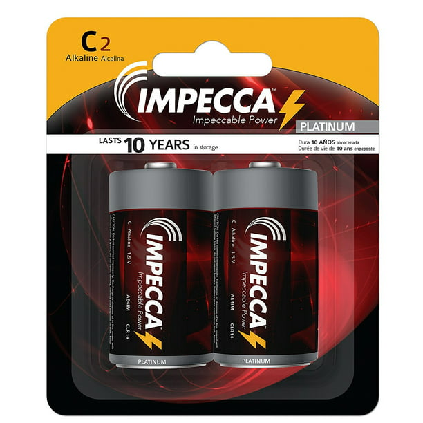 Impecca C Batteries 2 Pack High Performance C Cell