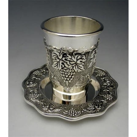 3.25 x 4.25 in. Kiddush Cup with Tray Grape