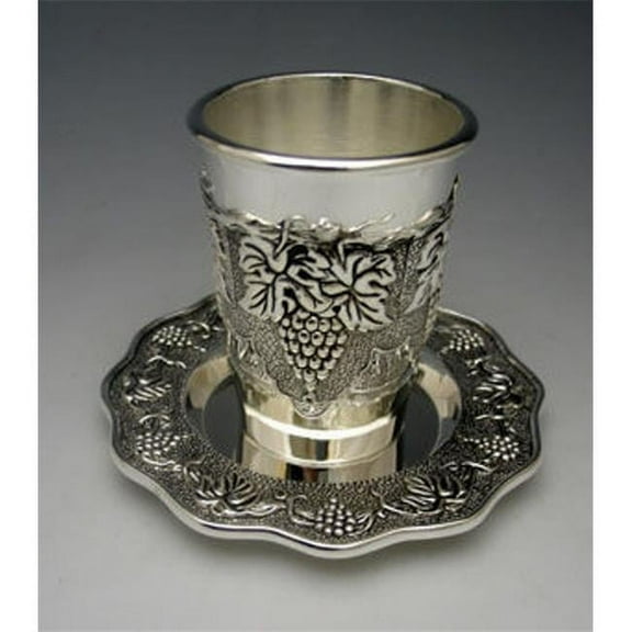 3.25 x 4.25 in. Kiddush Cup with Tray Grape