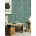 thumbnail image 4 of Advantage Jasper Teal Block Texture Wallpaper, 4 of 6