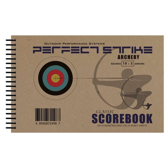 Perfect Strike Archery SCOREBOOK with Scoring Instructions. Perfect Strike System 10:3. (5.5" x 8.5") (1 Book)