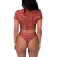 thumbnail image 2 of Kmbangi 2Pcs Women's Summer Bikini Swimsuit, Short Sleeve Zebra Print Tops + Botttom Rashguard Swimsuits Bathing Suits for Beach, 2 of 9