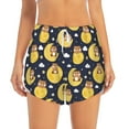 thumbnail image 2 of Goofa Moon Bear Printed Women 2 in 1 Running Shorts,Quick Dry Athletic Workout Shorts,High Waisted Athletic Shorts with Liner Pockets-Medium, 2 of 9