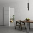 thumbnail image 2 of Hidden Barn | Planum 0020 White Silk | Sturdy Finished Flush Modern Doors | Magic Concealed Sliding Set 42" x 96", 2 of 5