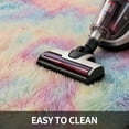 thumbnail image 5 of Soft Rainbow Area Rugs for Girls Room, Fluffy Colorful Rugs Cute Floor Carpets Shaggy Playing Mat for Kids Baby Girls Bedroom Nursery Room, 8'×10',Rainbow, 5 of 6