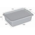 thumbnail image 3 of Farmoon 12-Packs 13 L Commercial Bus Tubs with Lids, Plastic Restaurant Bus Box, Grey, 3 of 7