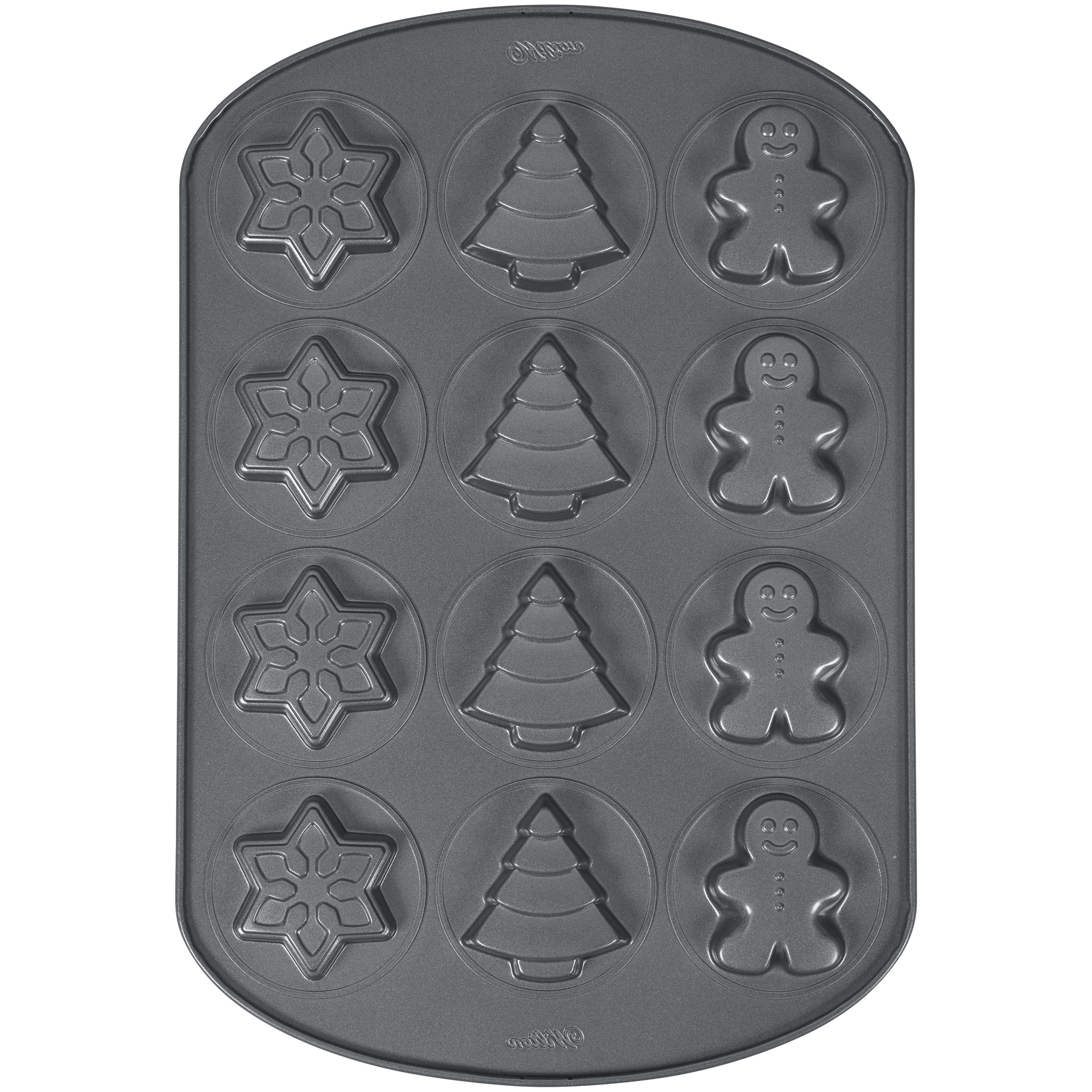 Wilton Treats Made Simple Holiday Shapes Cookie Pan, 12Cavity