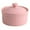 Pink, variant on BinKFF Porcelain Ramekin with Lids and Handles Oven Safe, Round Ramekins Souffle Creme Brulee Baking Dish, Pudding Custard Dish, Individual Servings Mini Casserole Dishes