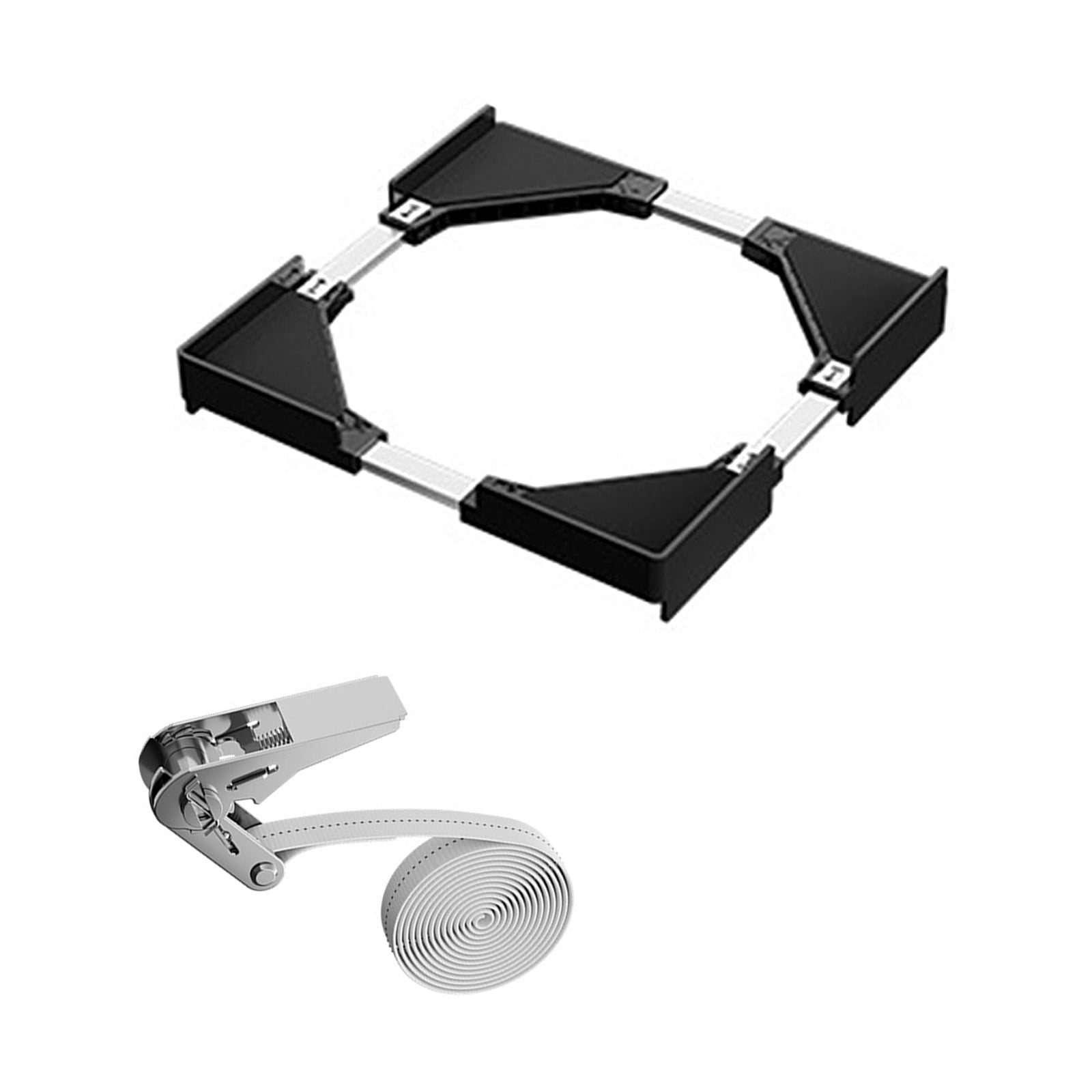 Heavy Duty Stackable Laundry Rack, Noise-Reducing Washer Dryer Frame, Adjustable Fridge Base with Removable Drying Shelf