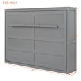 thumbnail image 2 of Wall Murphy Bed, Convertible Fold Bed, Hidden Queen Size Bed, Gray, 2 of 7