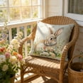thumbnail image 4 of Amzcrzy Linen Pillowcase Easter Pillow Rabbits Patterns Throw Pillow Cases Decorative Cushion Covers for Sofa Couch Home Easter Decor Bedspread & Coverlet Sets Bedding Bedding Comforter Sets, 4 of 6