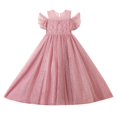 thumbnail image 6 of CPNG Girls' Sequin Tulle Floor-Length Dress – Illusion Neckline with Puff Sleeves, Sparkly Bodice for Flower Girl, Wedding Pageant & Formal Special Occasions, 6 of 9