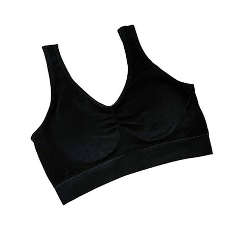 MITCOWBOY Bras for Women Women s Large Size Casual Simple Latex Cup Bra Soft and Skin Friendly Comfortable To The Body. Wireless Bra Seamless Bras Black A Clearance