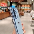 thumbnail image 5 of Compatible with Samsung Galaxy A14 5g 6.6” Phone Case Luxury Plating Cute Elegant Love Heart Cover with Camera Protection Soft Silicone Shockproof Electroplated Bumper for Women Girl (Blue), 5 of 10
