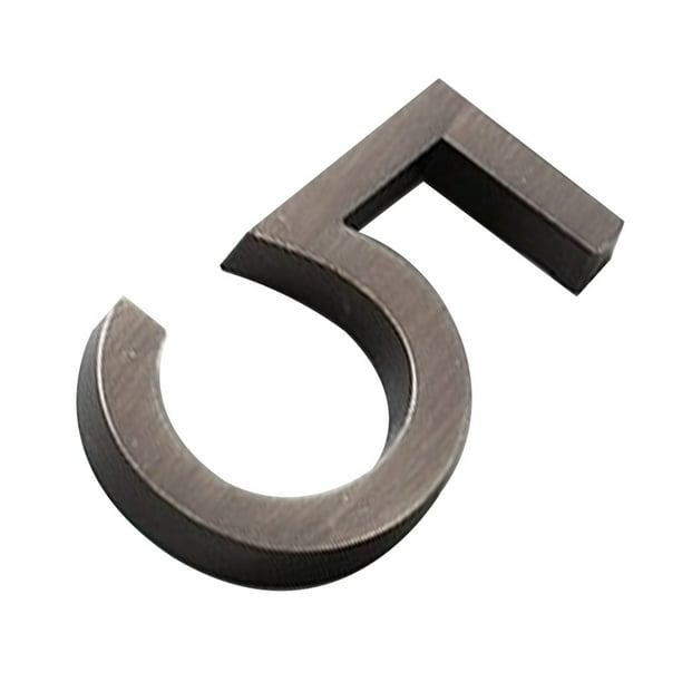Bewildely Señales de puerta de entrada 3D de plástico para Hotel, placas de dirección para interiores, placas para sala de reuniones, números, Decoración del hogar Número 5 Bewildely HA064875-05B