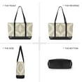 thumbnail image 6 of FORMRS Canvas Laptop Tote Bag for Women with 15.6" Computer Compartments Shoulder Handbag, Light Brown Pattern, 6 of 7