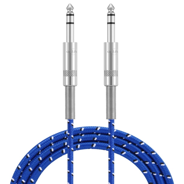 Cable de guitarra Audio estéreo NikouMX 1 metro azul