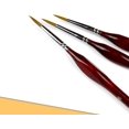 thumbnail image 5 of Pluma de línea de gancho, acuarela, nailon, madera maciza, pelo Extra fino, pincel pintado a mano, pintura acrílica, arte, mezcla suave y suave, 5 of 5