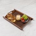 thumbnail image 4 of Miwamany Large Wooden Tray Platter with Handles, Rectangular Solid Wood Serving Board for Snacks Fruit, Decorative Organizer for Living Room Coffee Table Tea Room, 4 of 7