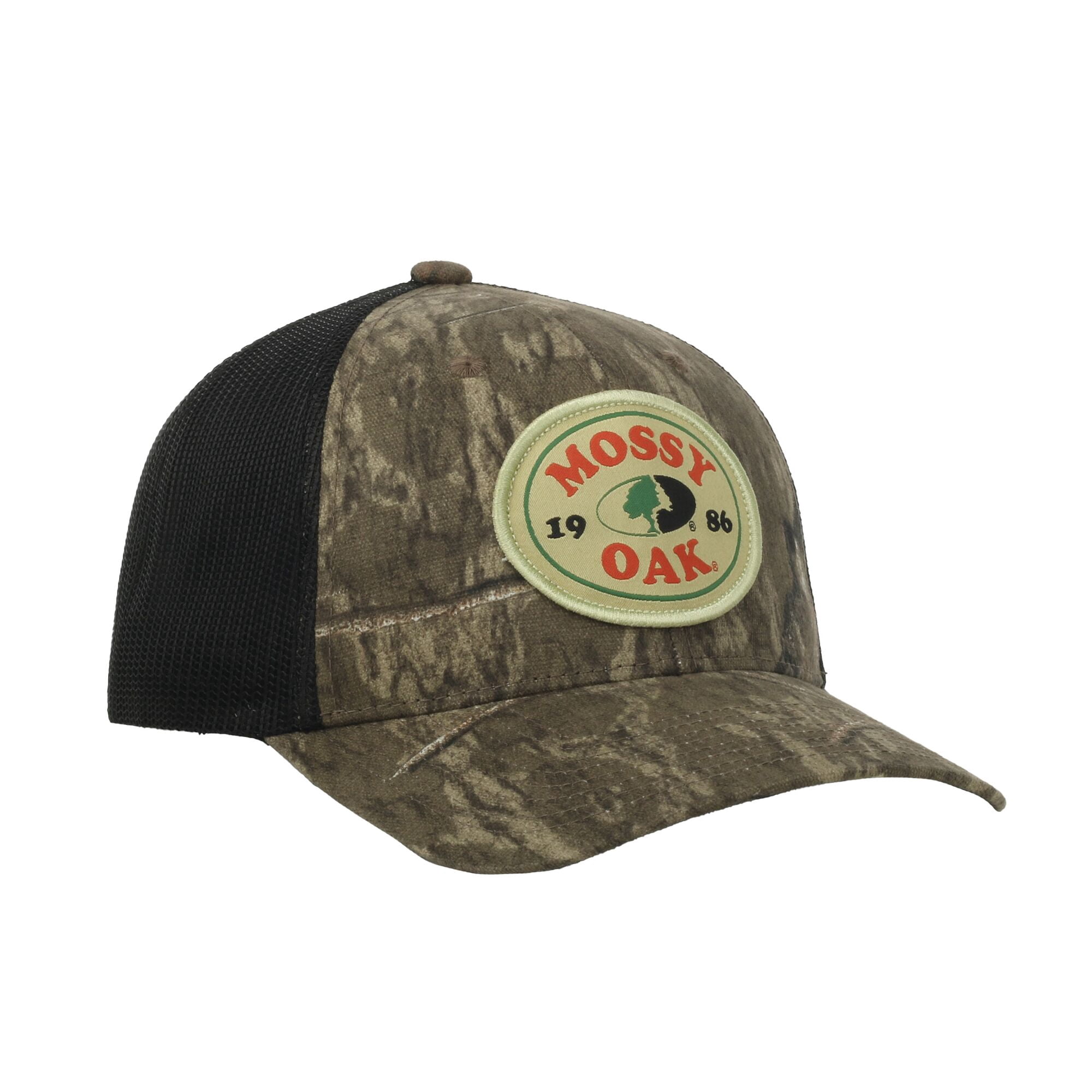Mossy Oak® Country Roots Camo Trucker Hat – Structured Mesh Back Snapback, One Size