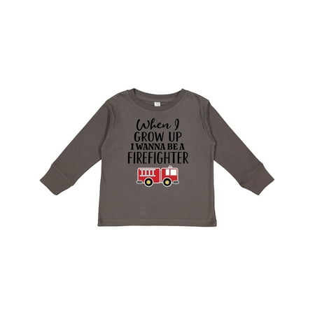 

Inktastic Future Firefighter Kids Fireman Gift Toddler Boy Girl Long Sleeve T-Shirt