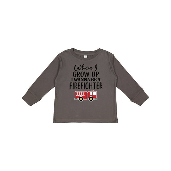 Inktastic Future Firefighter Kids Fireman Boys Long Sleeve Toddler T-Shirt