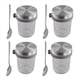 thumbnail image 1 of Tarros para Avena , Paquete de 4 Tarros de Avena de 350 Ml con Cucharas y Tapas Herméticas de Acero Inoxidable, Recipientes para Desayuno, 1 of 5