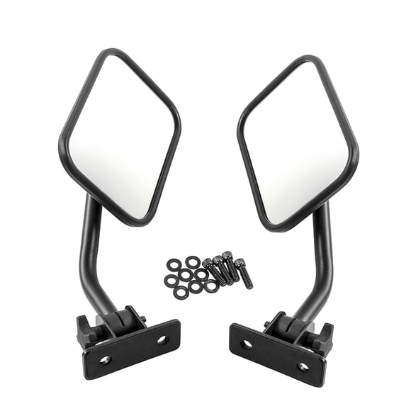 Side View Mirrors Door Off Mirror Rectangular Mirrors 4x4 Off-road Mirror Quick Release Replacement for Jeep Wrangler