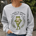thumbnail image 2 of Christian Shirt, I Could Be Meaner but Jesus Said No Frog Sweatshirt, Funny Faith Hoodie, Sarcastic Christian Gift for Women and Friends, 2 of 9