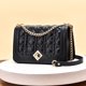 thumbnail image 1 of Bolso de mujer de moda, bolso cuadrado pequeño de cuero suave de PU, bolso de mujer de moda vintage, bolso de hombro, bolso cruzado, bolso con cadena romboidal, 1 of 6