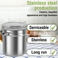 thumbnail image 3 of NUAHRHY 4 Pcs Stainless Steel Canister Practical Canister Set with Clear Lid and Locking Clamp Convenient Kitchen Canisters Versatile Food Storage Container for Coffee Tea Flour Sugar, 3 of 8