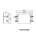 thumbnail image 3 of Eigraketly Reemplazo del filtro de alimentación monofásico de CA Filtros industriales de acero inoxidable Dispositivo de filtrado Componente Herramientas eléctricas 20A Eigraketly TO010660-02, 3 of 6