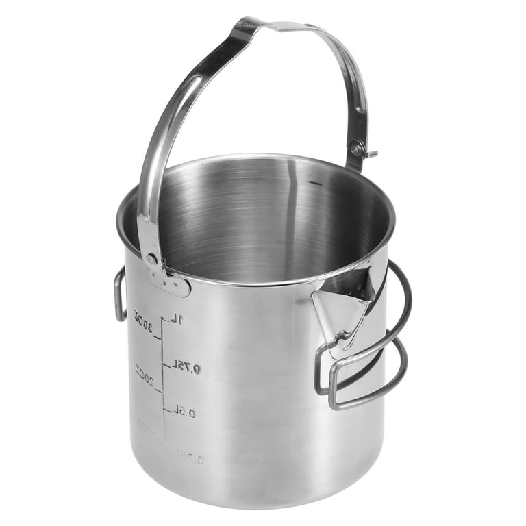 MINI CAMPING KETTLE 1L Portable Teapot Backpacking Hiking Cookware