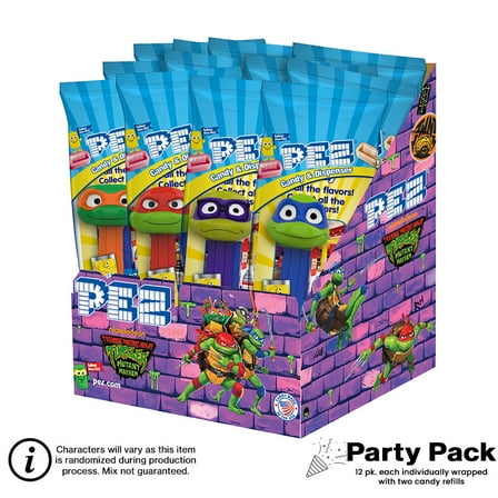 PEZ Teenage Mutant Ninja Turtles TMNT Party Pack, 12 count