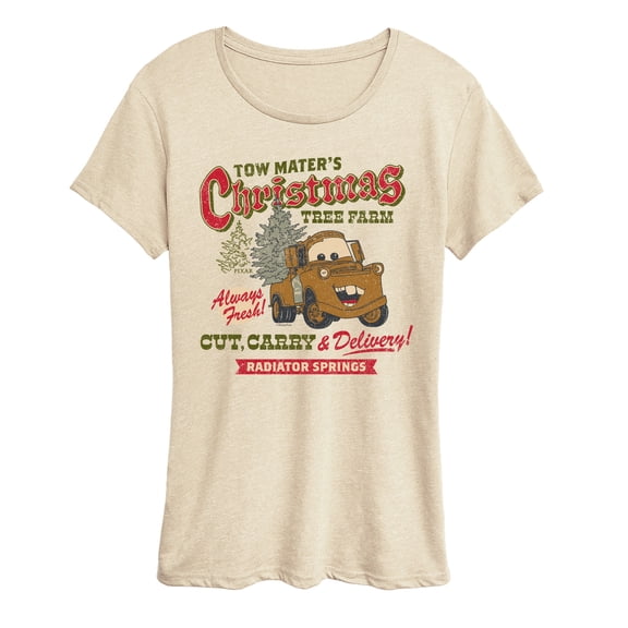 Cars - Tow Mater's Christmas Tree Farm - Women's Short Sleeve Graphic T-Shirt